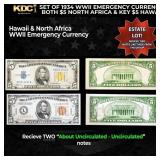 Set of 1934 WWII Emergency Currency Both $5 North