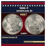 1886-p Morgan Dollar $1 Grades Choice+ Unc