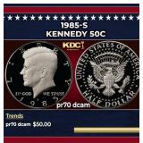 1985-s Proof Kennedy Half Dollar 50c pr70 dcam SEG