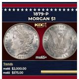 1879-p Morgan Dollar $1 ms65+ SEGS