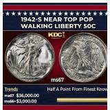1942-s Walking Liberty Half Dollar Near Top Pop 50