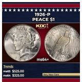 1926-p Peace Dollar $1 Grades Choice+ Unc