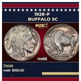 1928-p Buffalo Nickel 5c Grades GEM+ Unc