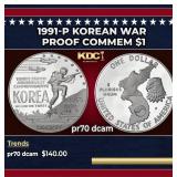 1991-P Korean War Proof Modern Commem Dollar $1 pr