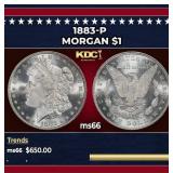 1883-p Morgan Dollar $1 Grades GEM+ Unc