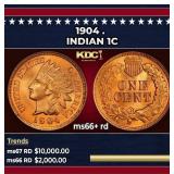 1904 Indian Cent . 1c ms66+ rd SEGS