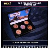 5 Copper Coin President TRUMP MAGA Tribute Set 5oz