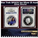 NGC NGC 2015-p Star Trek SPOCK 1oz Silver $1 Austr