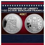 Founders of Liberty 1 oz Silver: Benjamin Franklin