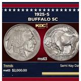 1925-s Buffalo Nickel 5c Select Unc USCG