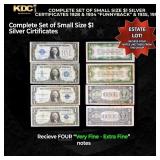 COMPLETE Set of Small Size $1  Silver Certificates