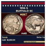 1916-s Buffalo Nickel 5c ms65 SEGS