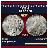 1928-s Peace Dollar $1 ms64 SEGS