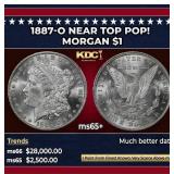 1887-o Morgan Dollar Near Top Pop! $1 ms65+ SEGS
