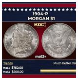 1904-p Morgan Dollar $1 Grades Select+ Unc
