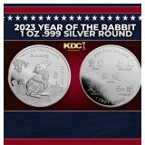 2023 Year of the Rabbit 1 oz .999 Silver Round