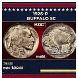 1926-p Buffalo Nickel 5c Grades GEM+ Unc