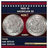 1921-d Morgan Dollar $1 Grades Choice+ Unc