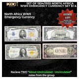Set of 1934/1935 North Africa WWII Emergency Curre