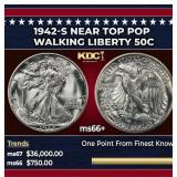 1942-s Walking Liberty Half Dollar Near Top Pop 50