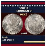1887-p Morgan Dollar $1 Grades GEM+ Unc
