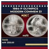 1984-p Olympics Modern Commem Dollar $1 ms70 SEGS