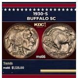 1930-s Buffalo Nickel 5c ms66 SEGS