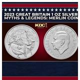 2023 Great Britain 1 oz Silver Myths & Legends: Me