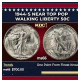 1944-s Walking Liberty Half Dollar Near Top Pop 50