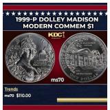 1999-p Dolley Madison Modern Commem Dollar $1 ms70