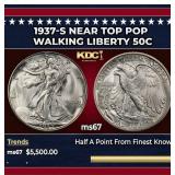 1937-s Walking Liberty Half Dollar Near Top Pop 50