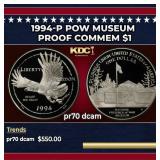 1994-P Pow Museum Proof Modern Commem Dollar $1 pr