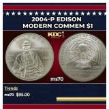 2004-P Edison Modern Commem Dollar $1 ms70 SEGS