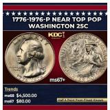 1776-1976-p Washington Quarter Near Top Pop 25c ms