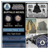 Buffalo Nickel Shotgun Roll in Old Bank Style 