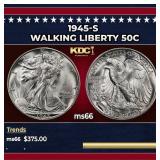 1945-s Walking Liberty Half Dollar 50c Grades GEM+