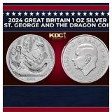 2024 Great Britain 1 oz Silver St. George and the