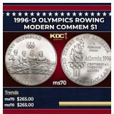 1996-d Olympics Rowing Modern Commem Dollar $1 ms7