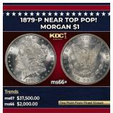 1879-p Morgan Dollar Near Top Pop! $1 ms66+ SEGS
