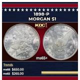 1898-p Morgan Dollar $1 Grades GEM+ Unc
