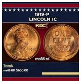 1919-p Lincoln Cent 1c Grades GEM+ Unc RD