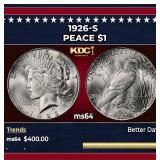 1926-s Peace Dollar $1 Grades Choice Unc