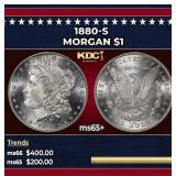 1880-s Morgan Dollar $1 Grades GEM+ Unc