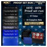 1970-1979 Full Decade Proof Set Run 57 Coins 10 Co