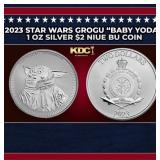 2023 Star Wars Grogu "Baby Yoda" 1 oz Silver $2 Ni
