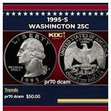1995-s Proof Washington Quarter 25c pr70 dcam SEGS
