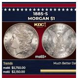 1885-s Morgan Dollar $1 ms65+ SEGS