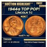 1944-s Lincoln Cent TOP POP! 1c ms67+ rd SEGS
