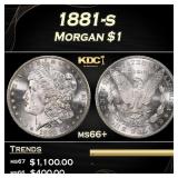 1881-s Morgan Dollar $1 Grades ms66+