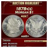 1878-cc Morgan Dollar $1 ms65+ SEGS